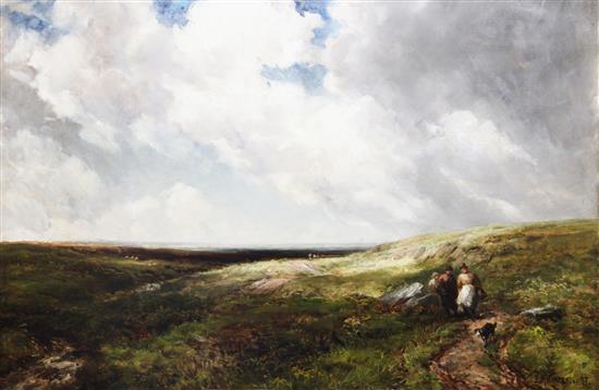 Edmund Morison Wimperis (1835-1900) Whortleberry Gatherers...Dartmoor 24 x 36in.